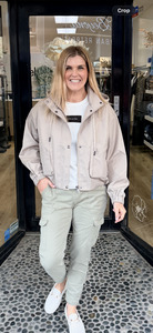 Trousers: Zhrill Daisey Cargo Pant - Green