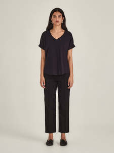 Trousers: Sills Audrey Cigarette Pant - Black