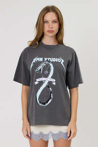 T Shirt: Remain Viper Tee - Washed Black