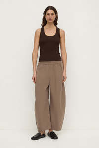 Assembly Label Elaine Washed Cotton Pant - Dark Sand