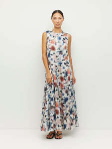 Juliette Hogam Symi Dress Rosette Haze Cotton - Morning Light