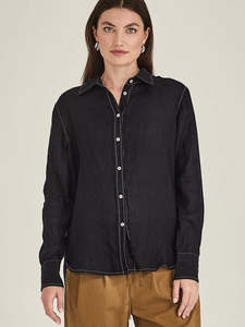 Sills: Sills Princeton Linen Shirt - French Navy