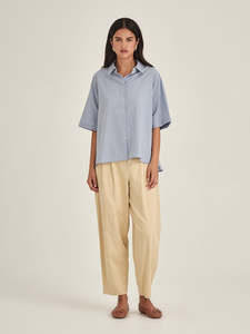 Sills: Sills Jenne Cape Blouse - Cornflower Stripe