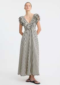 Morrison Marina Scallop Dress - Stripe