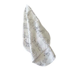 Tiny Humans: Muslin Baby Wash Cloth Safari