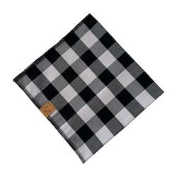 Furry Friends: Dog Bandana Black Check