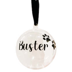 Furry Friends: Personalised Fillable Pet Christmas Bauble