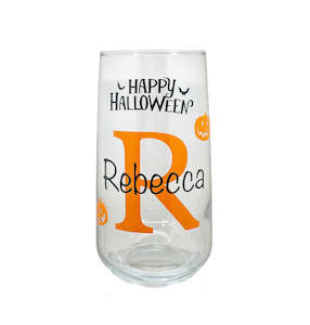 Handmade: Personalised Halloween Glass with Pumpkins