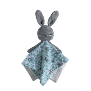 Handmade: Parker Rabbit Cloth Lovie Grey/Green