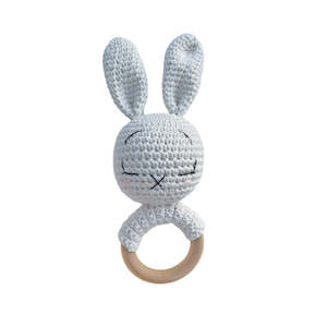 Parker Rabbit Rattle White