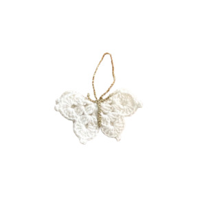 Christmas Collection: Crochet Butterfly Decoration White