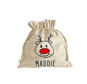 Stockings: Santa Sack Rudolph Small - Personalised