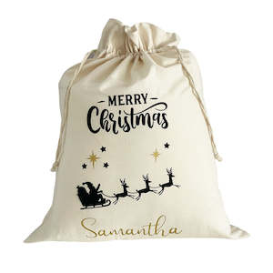Stockings: Santa Sack Santa Sleigh - Personalised