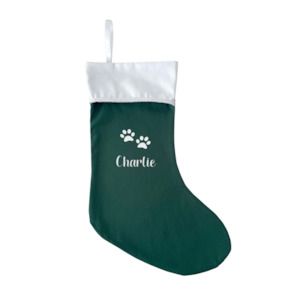 Stockings: Christmas Stocking Green - Personalised