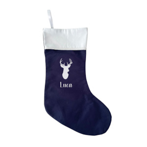 Stockings: Christmas Stocking Navy - Personalised
