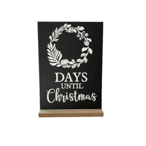 Decorations: Wreath Christmas Countdown Blackboard