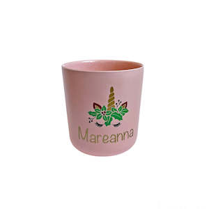 Christmas Collection: Personalised Christmas Unicorn Bamboo Cup