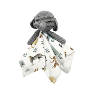 Tiny Humans: Arlo Elephant Cloth Lovie Grey Safari