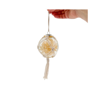 Christmas Collection: Macrame Flower 8cm Christmas Bauble