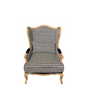 Houndstooth Black & White Occasional Chair La Casa Life