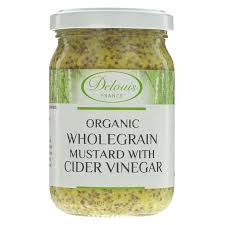 Clearance Past Bbd: Delouis Organic Wholegrain Mustard with Cider Vinegar 200g - BBD 04.25