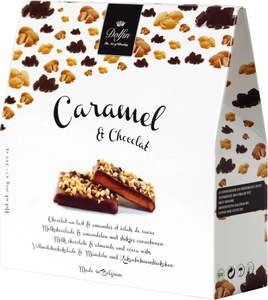 Christmas: Milk chocolate Caramels with Almonds & Cocoa Nibs