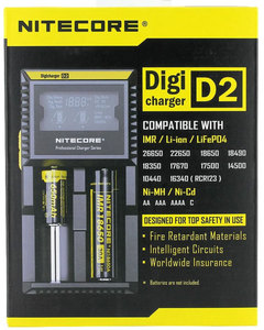Products: NITECORE D2 2 Bay Universal Digital Charger with Display