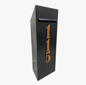 Letterbox Matt Black with Parcel Drop