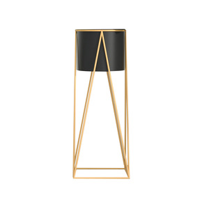 Gold Metal Black Plant Stand