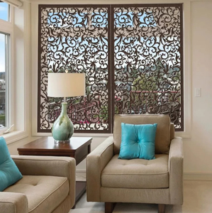 Corten Steel Fence Panel Privacy Screen 1800x1100mm Floral Explosion