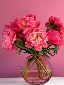 Products: Pink Glass Vase - LA FEMME FLEUR