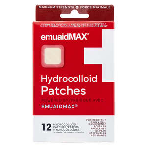 Emuaid: Emuaid- Hydrocolloid Patches (12 patches)