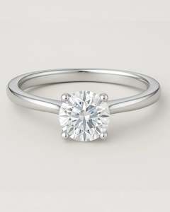 Solitaire Engagement Ring with 4-Prong Basket Setting