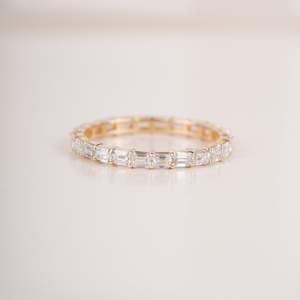 Frontpage: 1.12ct TW Emerald Cut Lab Grown Diamond Eternity Band