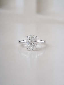 Frontpage: 2.00ct Cushion Cut Lab Grown Diamond Solitaire Engagement Ring