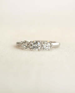 Wedding Jewellery: 1.00 Ct Round Trilogy Engagement Ring