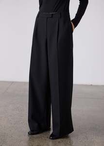 Essentials: Simone Wide Leg Trouser - Black
