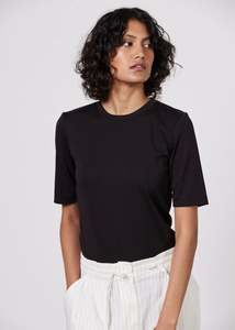 Tops And Shirts: Slim Fit T-Shirt - Black