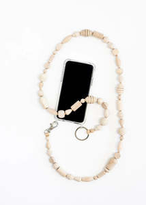 Accessories: Ina Seifart Phone Necklace Long - Natural