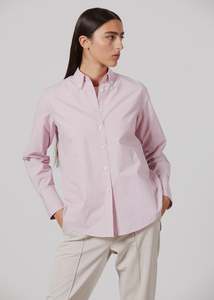 Shirts: Walt Cotton Shirt - Rose