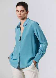 Silk Shirt - Cerulean