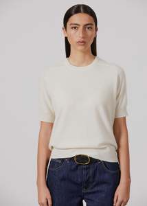 T Shirts: Jasper Cashmere T-Shirt Crew - Cream