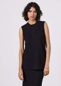Romy Sleeveless Knit Tank - Black
