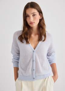 Mila Alpaca Cardigan - Pale Blue