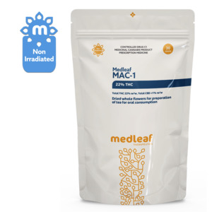 Prescription Only Thc Flower: Medleaf MAC-1 THC 22% 30g (Sativa) Meets NZMQS