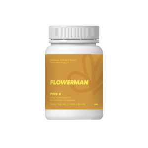 Prescription Only Thc Flower: FLOWERMAN Pine X (THC 16%) - 10g