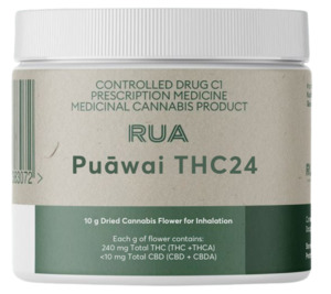 Prescription Only Thc Flower: Rua Puāwai THC24 (Balanced Hybrid) 10g