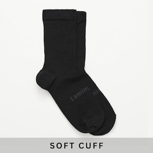 Man All: Merino Wool Soft Cuff Crew Socks | MAN | Black Rib