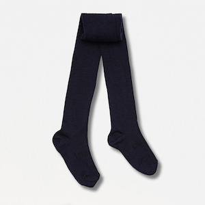 Merino Wool Flat Knit Essential Tights | CHILD | Navy