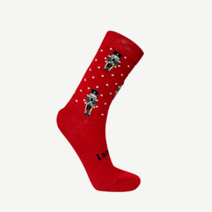 Woman: Merino Wool Crew Socks | WOMAN | Red Nutcracker